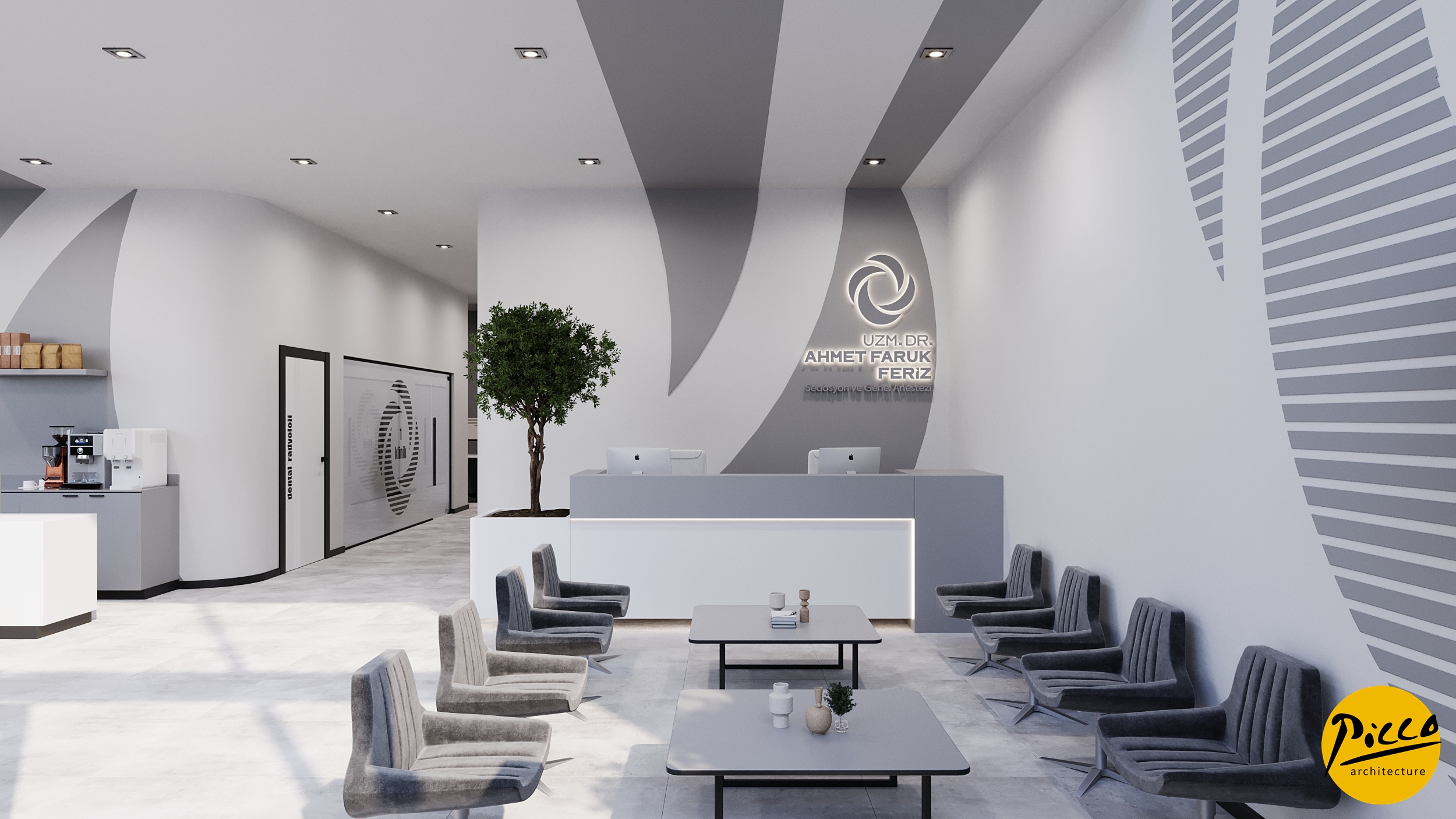 Antalya ağız ve diş sağlığı merkezi tasarımı genel görünüm