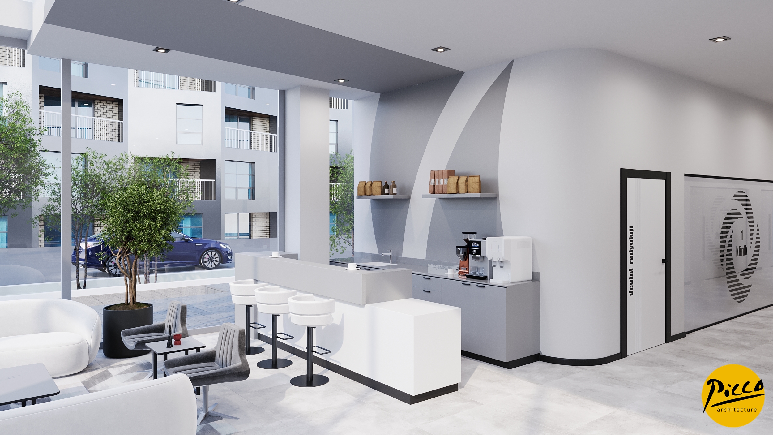 Anestezi Diş Merkezi ferah bekleme alanı ve doğal ışık