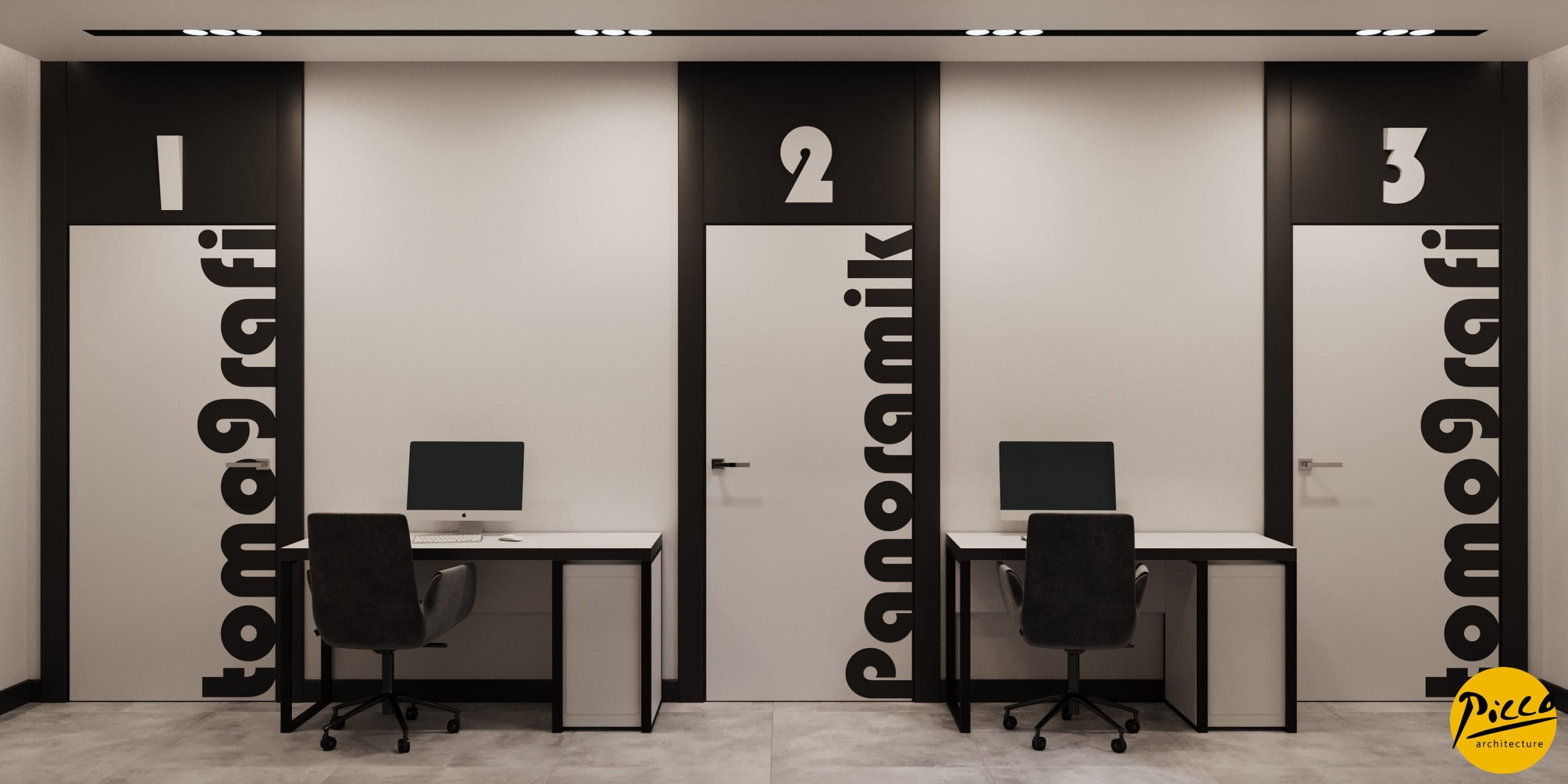 Ankara klinik ve muayenehane tasarımı iç mimari projesi.