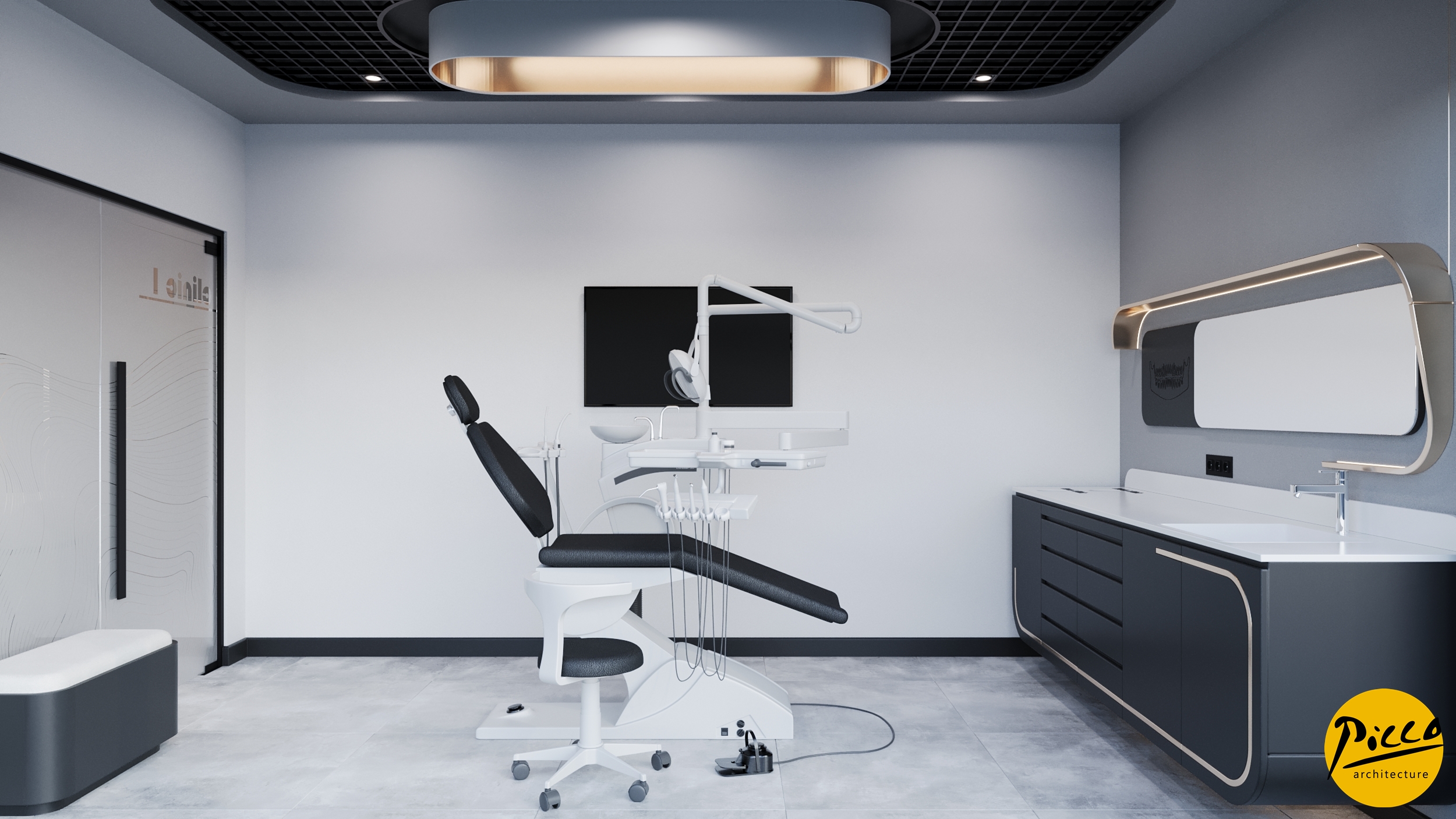 Ankara klinik ve muayenehane tasarımı iç mimari projesi.