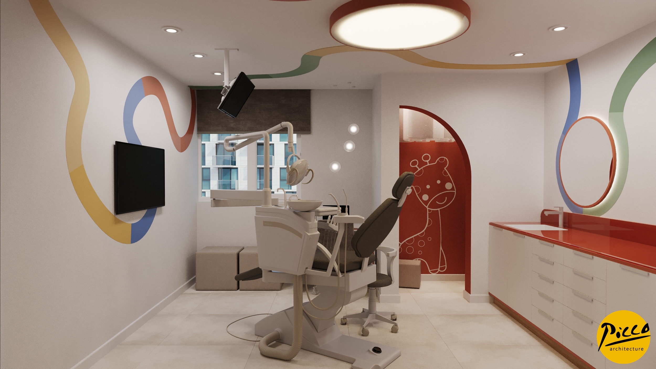 Antalya Seval Karabulut çocuk diş kliniği tasarımı ve uygulama detayları