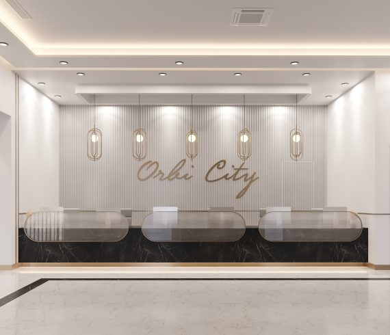 Picco Mimarlık Orbi City Batum 9.700 odalı otel iç mimari projesi genel görünüm.