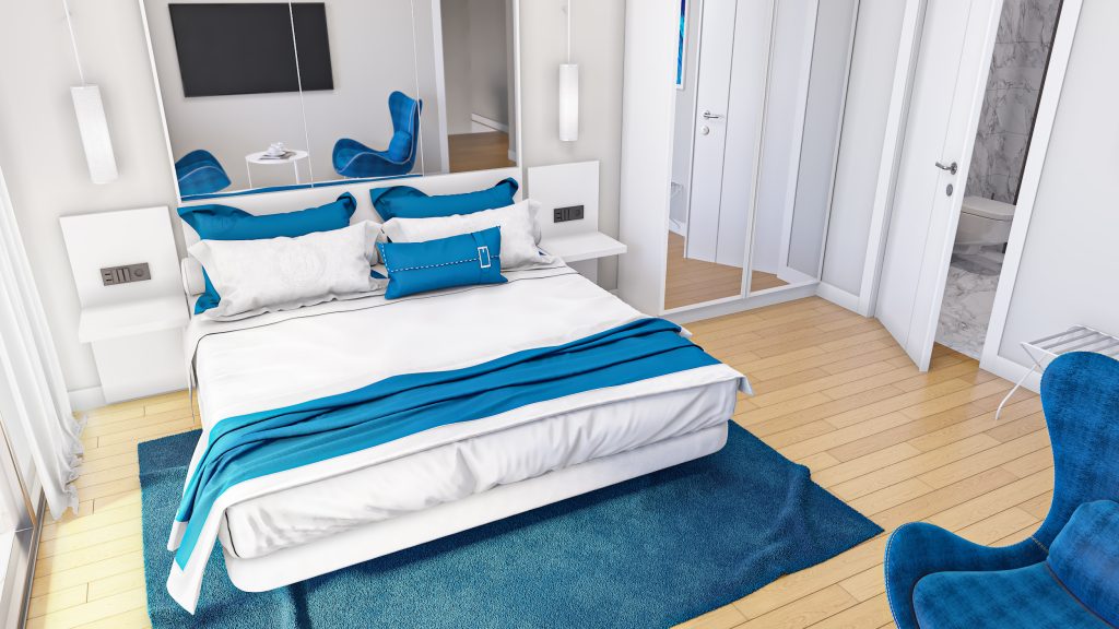 Picco Mimarlık imzalı Orbi City Batum otel odası iç mimari tasarımı ve mobilya detayları